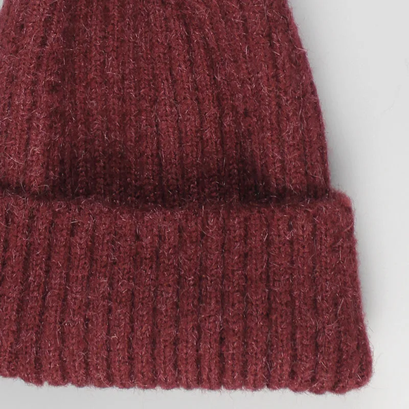 Pompon Cappello berretto di Lana Femminile Procione Pelliccia di Volpe Pom Pom Cappelli Invernali Asimmetria di Alta Qualità A Maglia Vogue Caldo