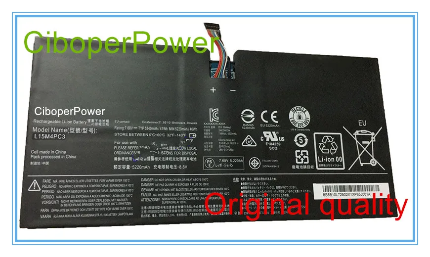 

Original battery for L15M4PC3 battery For Pro MIIX5Pro batterie akku