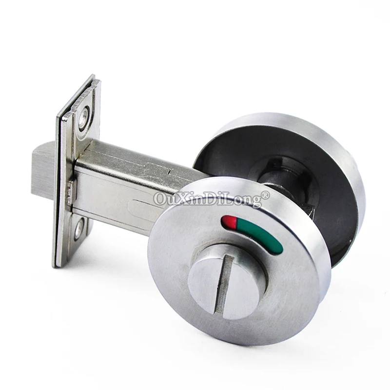 

DHL Shipping 10PCS/LOT Stainless Steel Bathroom Toilet WC Indicator Door Lock Privacy Deadbolt Lock Red/Green Indication