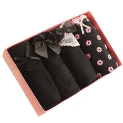 4Pcs/Lot Underwear Women Panties Cotton Panties Bragas Mujer Printed Sexy Briefs Girls Women Panty Ropa Interior Femenina Shorts