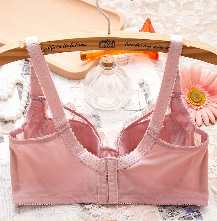 Women's Beauty Lace Bra Plus Size Non Padded Minimizer Bras Full Figure Underwire Brassiere 34 36 38 40 42 44 46 48 B C D E FGH