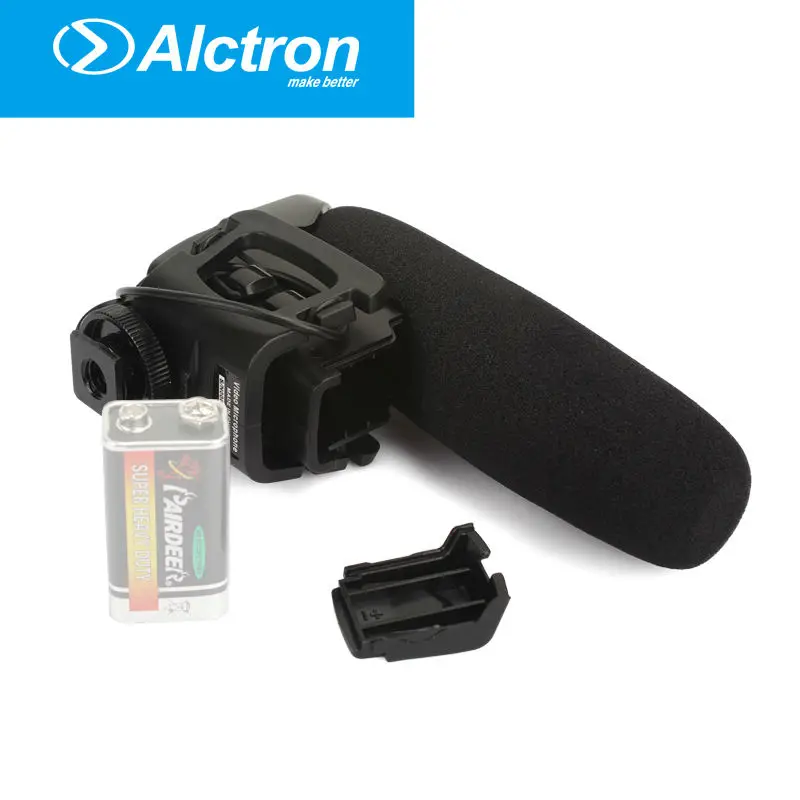 Alctron VM-6 espingarda dv gravação estéreo entrevistas microfone microfone para canon nikon qualquer câmera dslr dv filmadora de vídeo