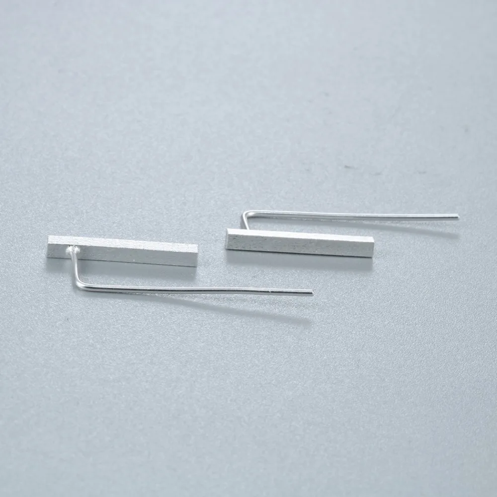Chandler Matter Square Long Bar Drop Cuff Climber Crawlers Hook Earrings Simple Geometrical Women Homme Bojiux Pendientes Luxury