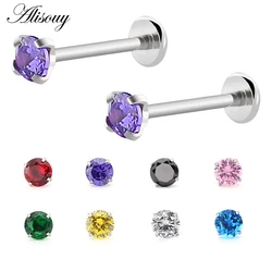 Alisouy 1pc 16G Surgical Steel Eyebrow Ring Earring Tragus Cartliage Piercings Segment Ring Lip Labret Tongue Piercing Jewelry