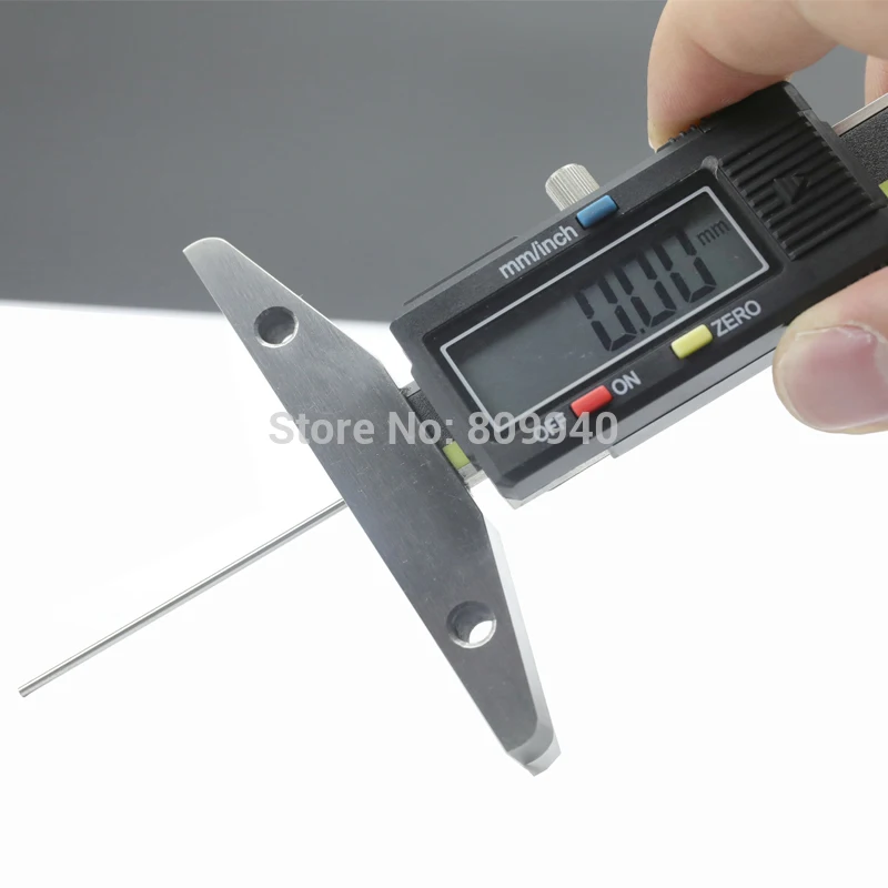 0-50mm 0-100mm 0-150mm Digital Depth Gauge With Slim Rod Electronic Tire Tread Depth Gauge With Thin Rod Caliper