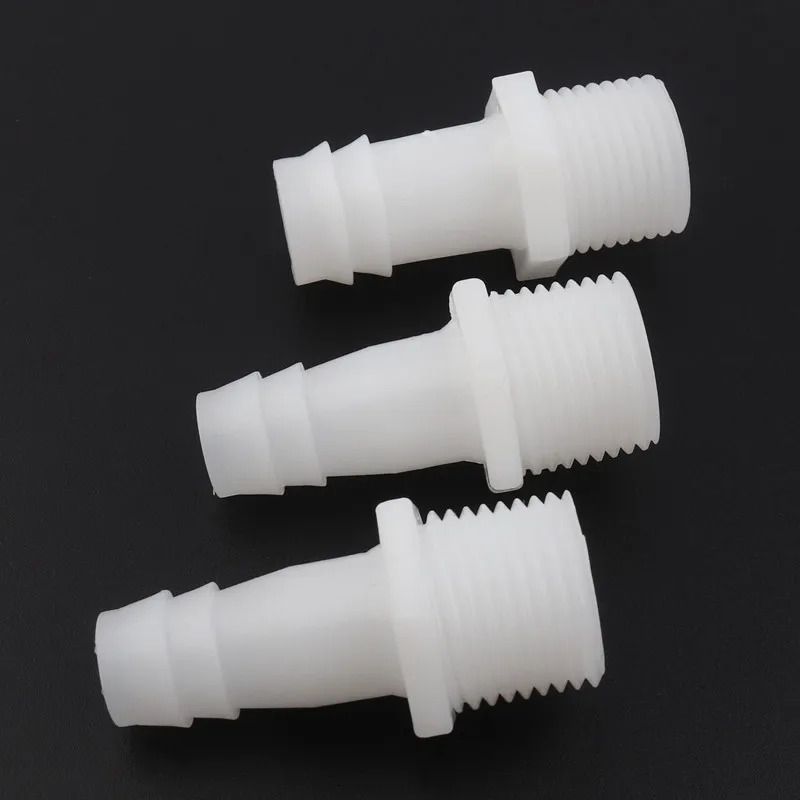 100pcs/lot G3/4 Male Thread To 10~25mm PE Straight Connectors Drip Irrigation Hose Joints Aquarium Fish Tank Air Pump Adapter