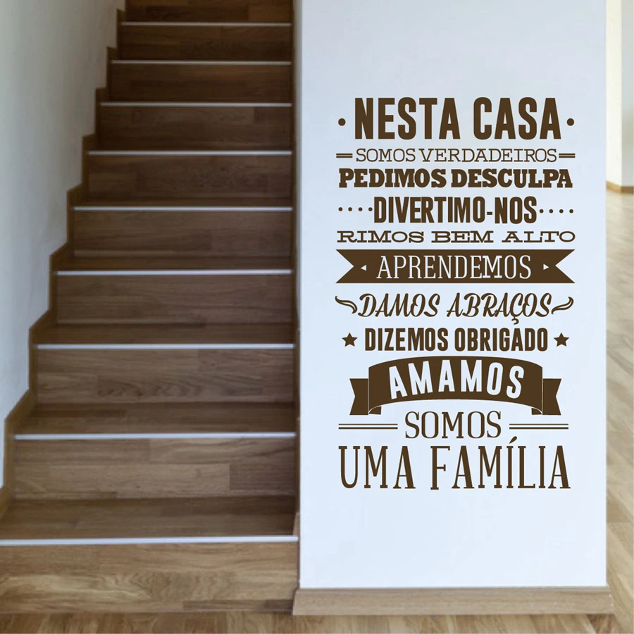 Portuguese house rules Wall Sticker Home Decoration , Portuguese Version Wall Decals Nesta Casa em Vinil Autocolante