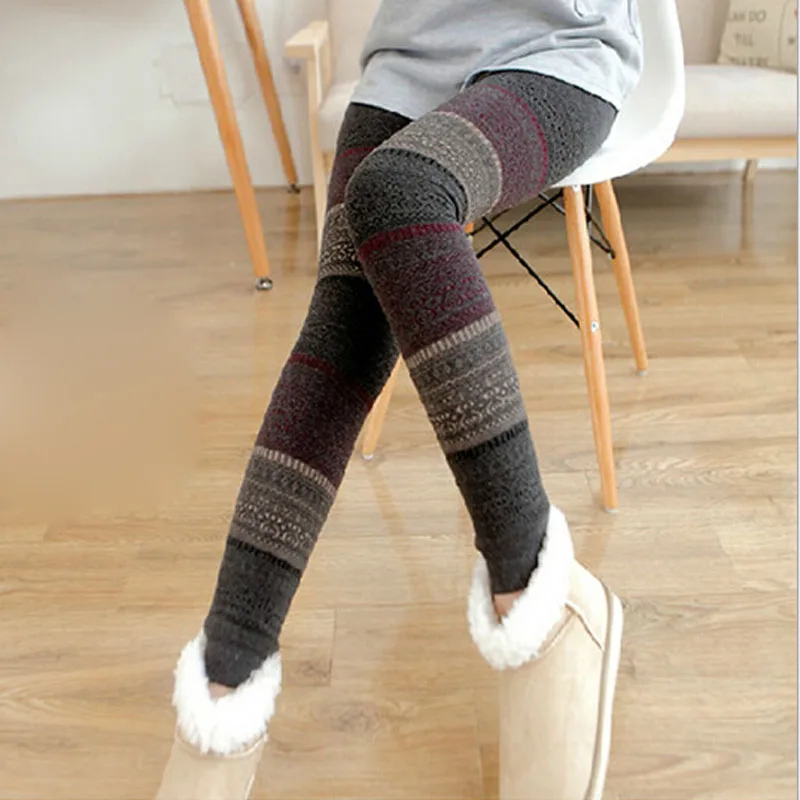 Rihschpiece-mallas cálidas de terciopelo para mujer, Leggings gruesos de cintura alta, pantalones de navidad, talla grande, RZF736