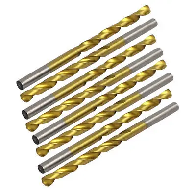 

10pcs 4.4mm Drilling Dia Titanium Plated Double Flutes Twist Drill Bit