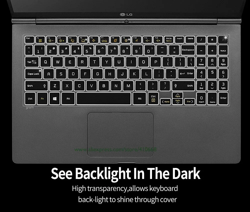 For LG Gram 15Z980 15 15.6 Inch Laptop Keyboard Cover Skin Protector Ultra Thin Dustproof TPU