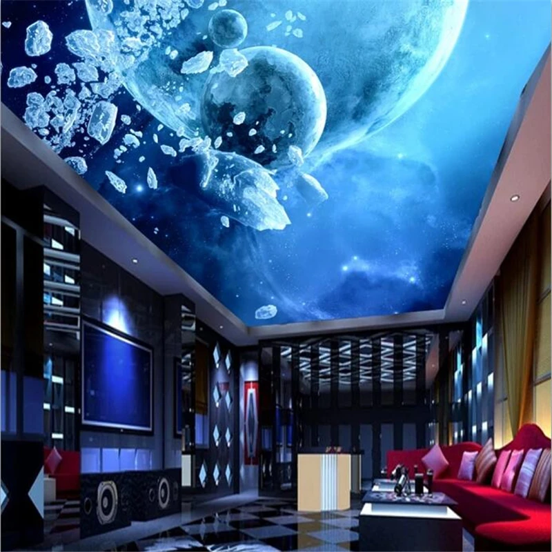 

beibehang Custom wallpaper 3D Mural Dream Starry Milky Way Planet Top Mural Living Room Bedroom Wallpaper 3d papel de parede