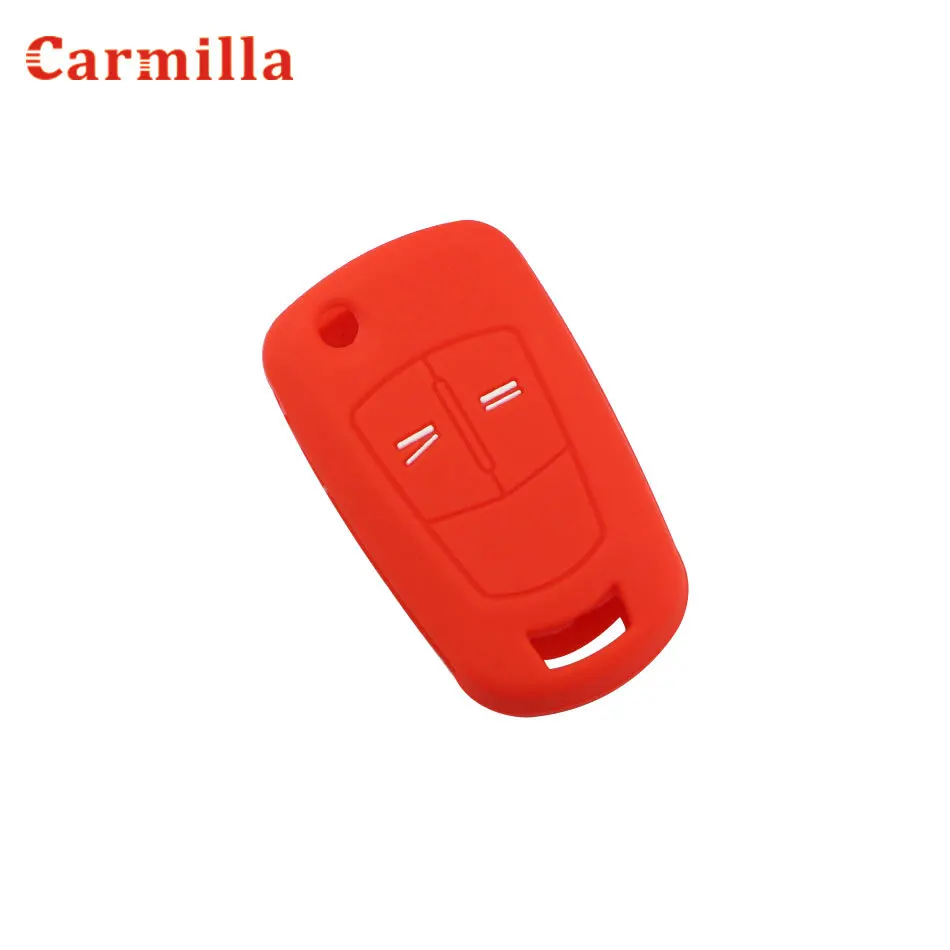 2 Buttons Silicone Key Cover Fob Case Fit for Vauxhall Opel Corsa Astra Vectra Signum Remote Flip Folding Car Key Shell