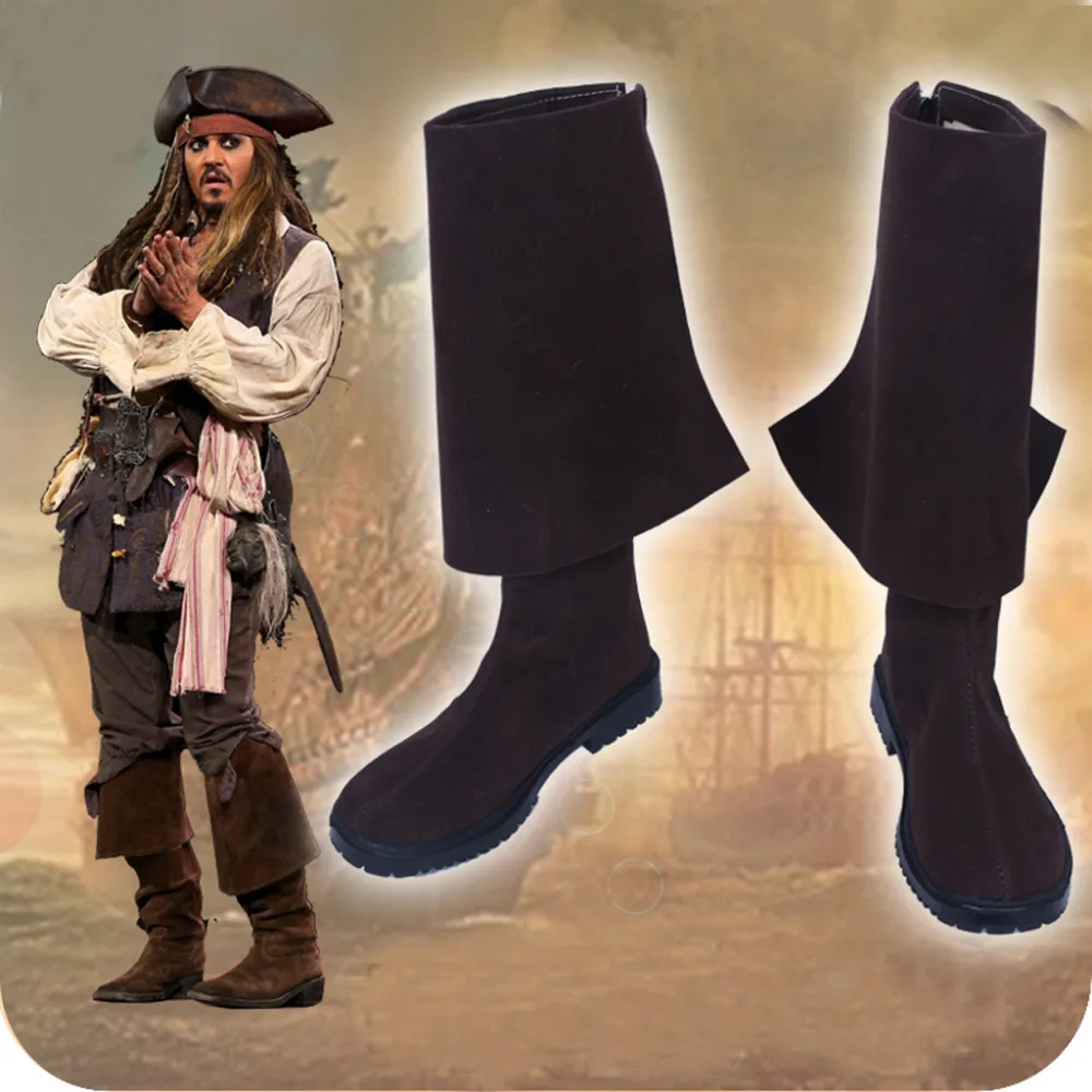 Pirate cosplay shoes boots Captain Jack Cosplay Shoes Boots Halloween Carnival Cosplay Costume Accessories For Men