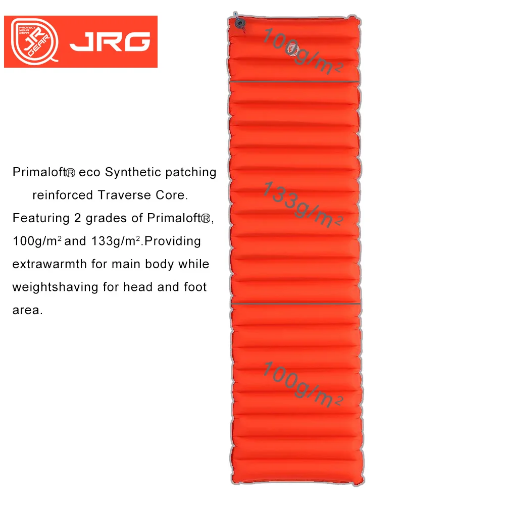 JR Gear R3.0/5.0 TPU Inflatable Mattress Manually Press Sleeping Pads Ultralight Camping Mat Tent Air Pad Outdoor Cushion Winter