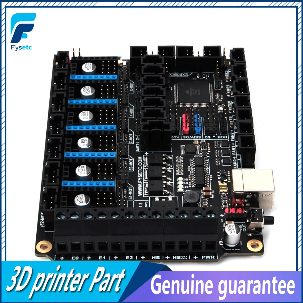 FYSETC F6 V1.3 Board ALL-in-one Electronics Up to 6 Motor Drivers For TMC2130 SPI Free VS SKR  S6 For 3D Printer CNC Ender 3