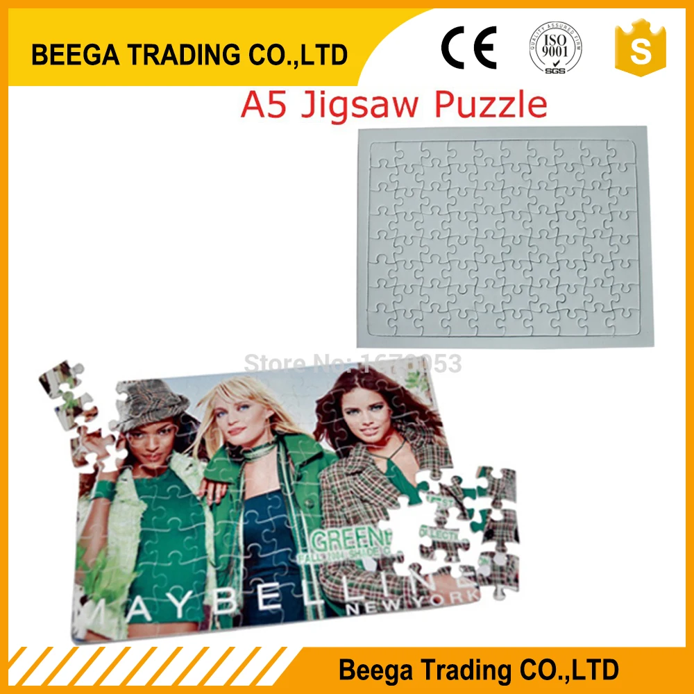 Free Shipping Sublimation Jigsaw puzzle,Sublimation Blank,Transfer,Puzzle,Sublimation A5 Puzzle