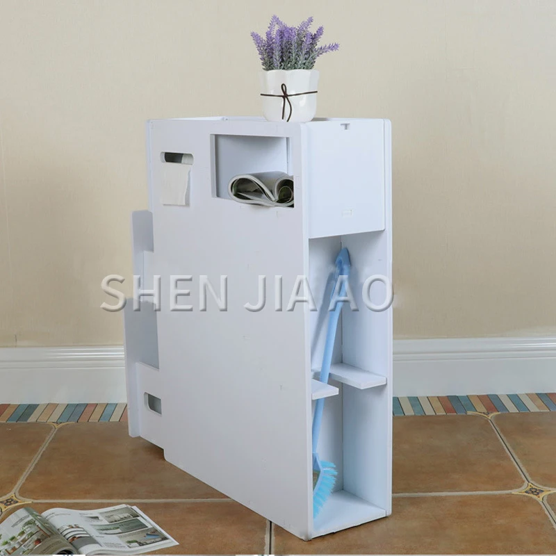 Bathroom Cabinet Bathroom Washing Machine Side Cabinet Waterproof Floor Cabinet Storage Rack Toilet Side Cabinet 1PC