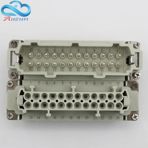 Imagen 2 del producto Conector resistente de 24 núcleos HDC-HE-24 El conector macho y el conector hembra 16A500V Núcleo de enchufe de aviación