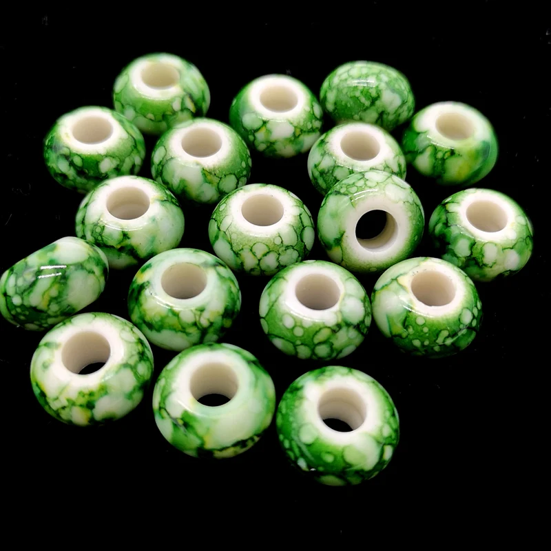 حبات كبيرة لصنع الخرز ، قلادة سوار تصنعها بنفسك ، مساحة دائرة بيضاوية ، مجوهرات 15 × 9 ، 12 #2