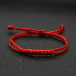 Lucky Red String Bracelet Simple Handmade Braid Adjustable King Kong Knot Charm Bracelets for Women Men Jewelry Couple Kids Gift