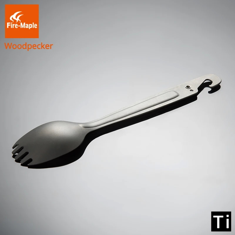 Fire Maple Titanium Spork With Multi Function Punch Ultralight Hiking Camping Cutlery Outdoor Tableware Awarded ISPO Gold Winner