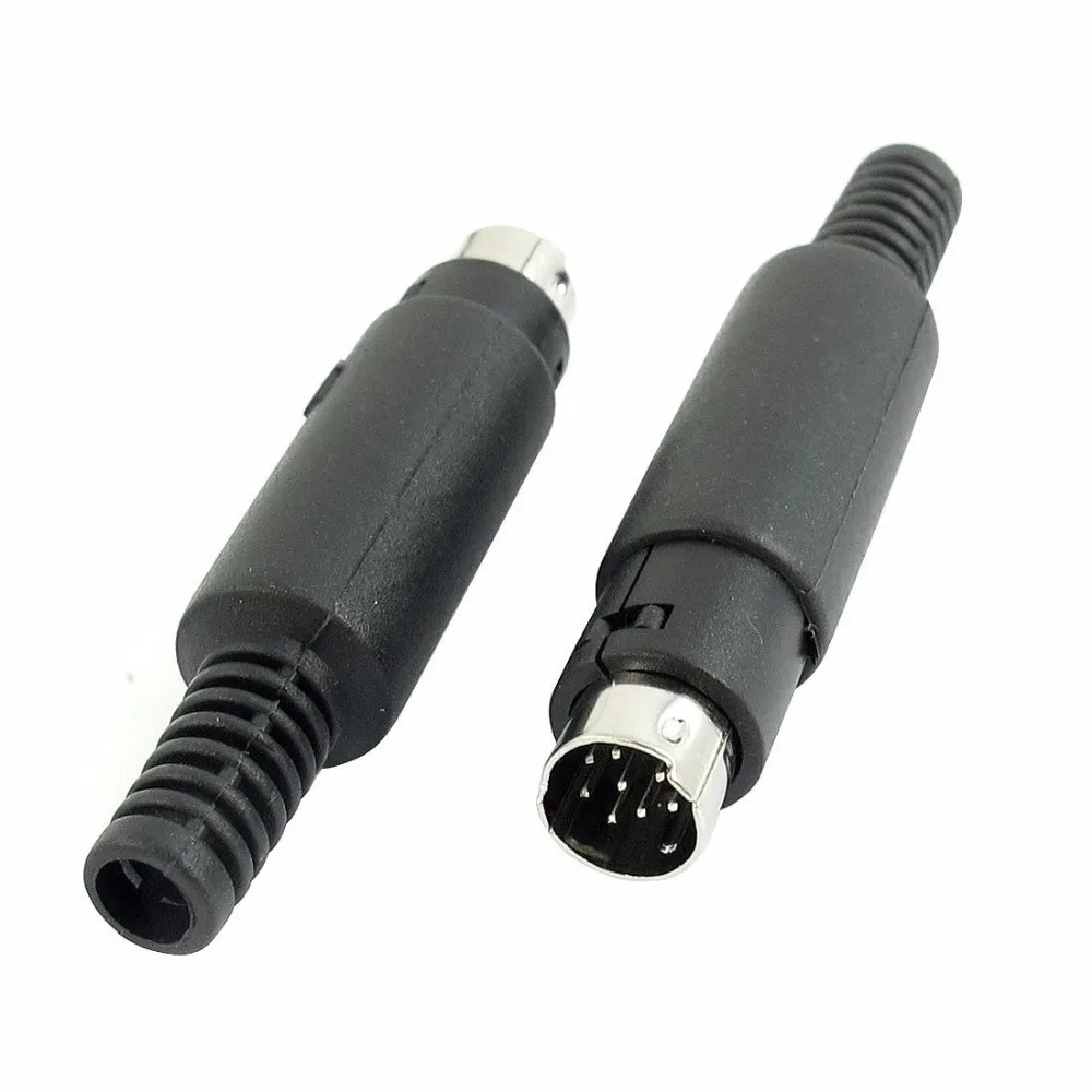 soquete tomada macho 50 pecas preto din mini pinos com cabo de plastico adaptador cabos de solda diy 01