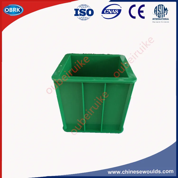 Green Concrete Plastic 150mm Cube Moulds  Concrete Cubic Molds Economic 150mm Polyurethane Concrete Cube Test Mould