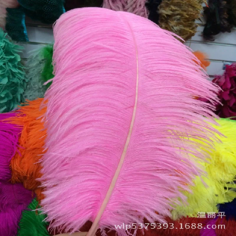 Wholesale!10pcs/lot Ostrich feather 55-60cm/22-24inch pink  color ostrich plumages plumes for wedding decoration performances