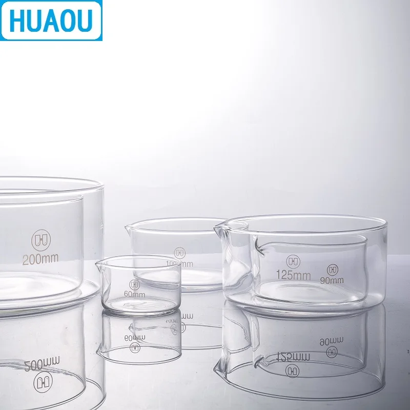 HUAOU 180mm Crystallizing Dish Borosilicate 3.3 Glass Laboratory Chemistry Equipment