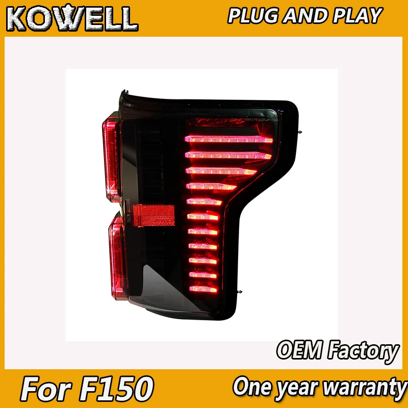 KOWELL Car Styling for Ford Raptor 2015 Taillights F150 Tail Lamp Rear DRL Fog Brake Turn Signal Reversing