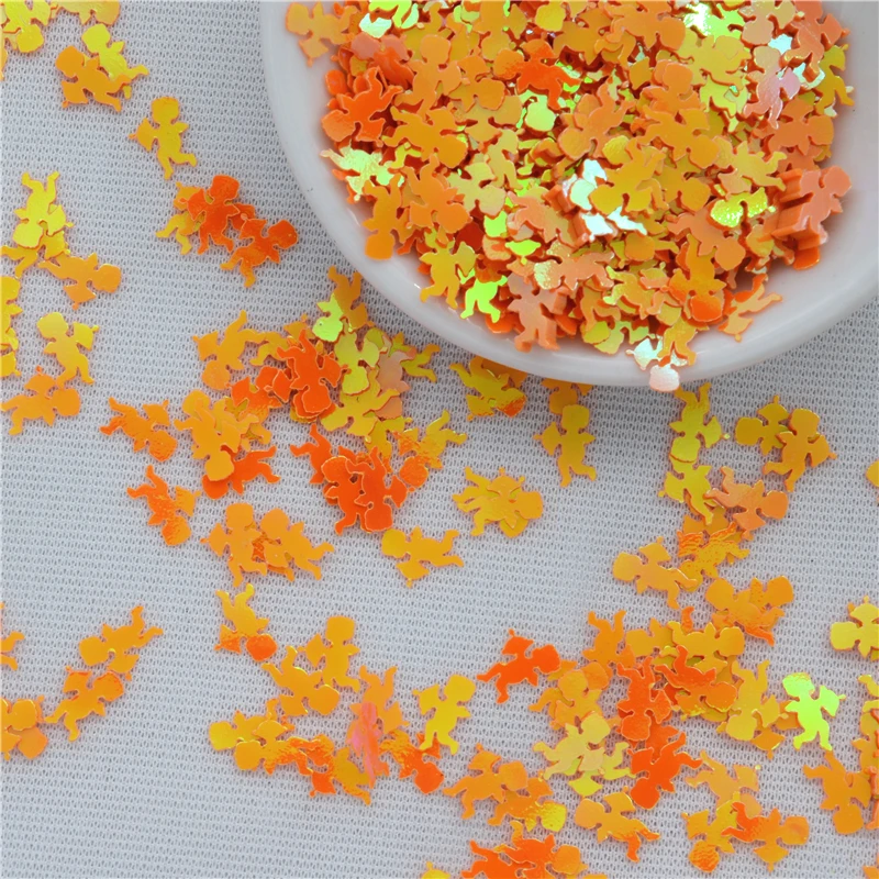 50g/lot 6*8mm Angel/Bowl man/character Flat Loose Sequins Paillette For Crafts Scrapbooking confetti decoration for kids DIY