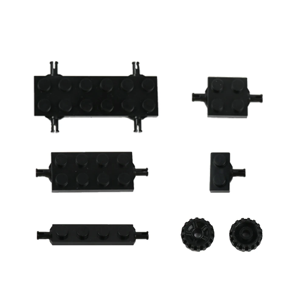 42 Pcs Mini Wiel Assen Pack Autobanden Model Bouwstenen Accessoire Enlighten Speelgoed Voor Kinderen Moc Bricks