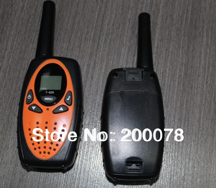 Orange T628 1W long range wireless talkie walkie pair PMR 446 VOX earpiece 2 way radio walky talky interphone w/ charger