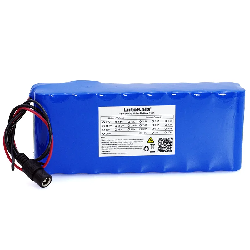 LiitoKala 12v 12A 18650 Lithium Battery 12000 mAh Capacity Lithium Battery with BMS 75W Electronic lock surveillance Camera UES