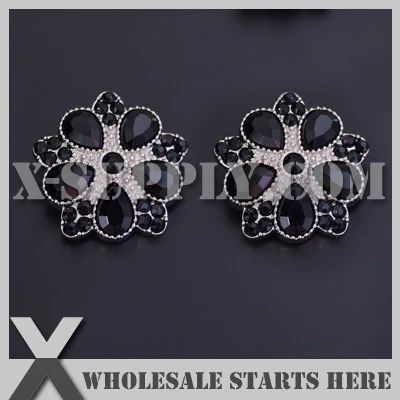 Color Option: RB1050 #1~#19 / Decoration Star Roxanne Acrylic Rhinestone Button with Shank Backing/Wholesale Bulk