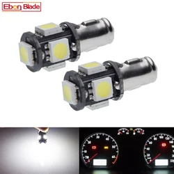 2X Car LED Lights Bulbs Instrument Panel Dash Light Bulb BA7S LLB281 GLB281 5 SMD 6V 12V Dashboard Lamp White 6000K Auto Styling