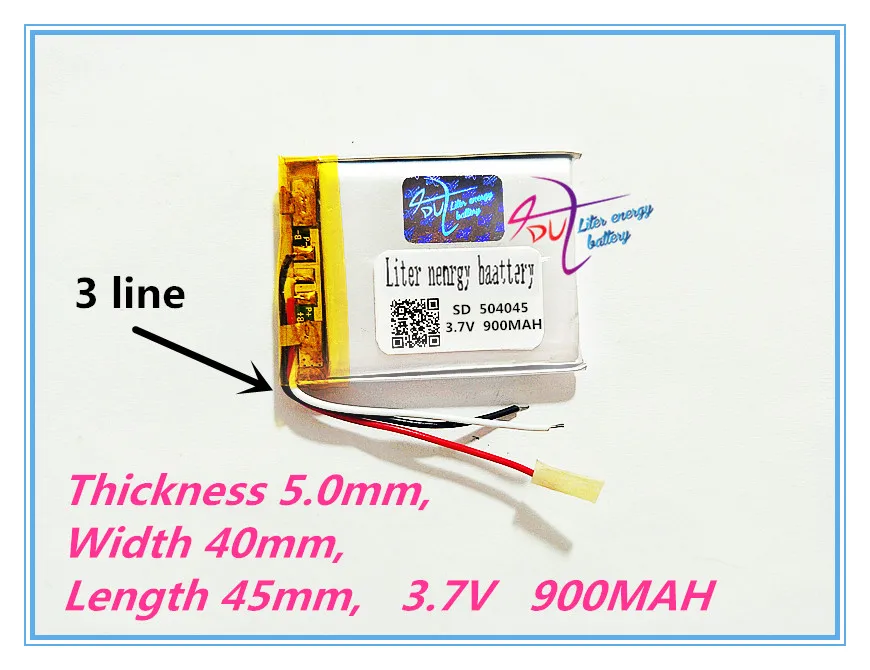 

lot Dual handsome 3.7V lithium polymer battery 504045 3.7V 900mah MP3 MP4 MP5 small toys