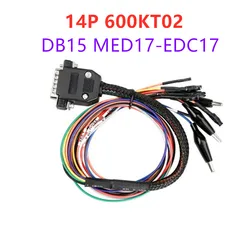 14P 600KT02 DB15 MED17-EDC17 Adapter F32GN037C ECU Connector Use for Powerbox and K-TAG Flash ECU Programming