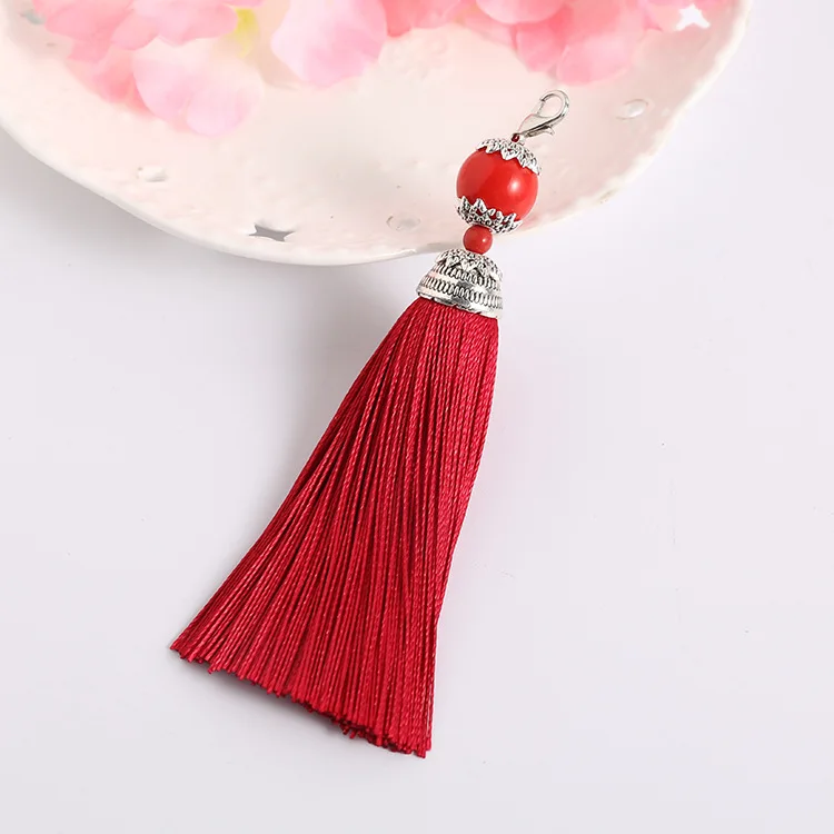 

5pcs/lot 11.5cm Multi colors Tassel Fringe with Lobster Clasp DIY Earrings Tassel Jewelry Accessories Decorative