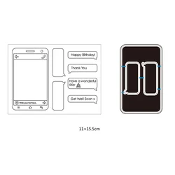 AZSG Love cell phone Cutting Dies Clear Stamps/Seal For DIY Scrapbooking/Card Making/Album Decorative Crafts