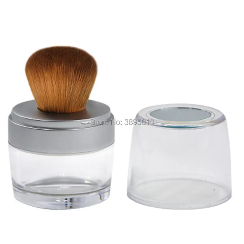 Powder Jar with Make up Compact Packaging wholesale cosmetic jars with flip lid mirror F1148