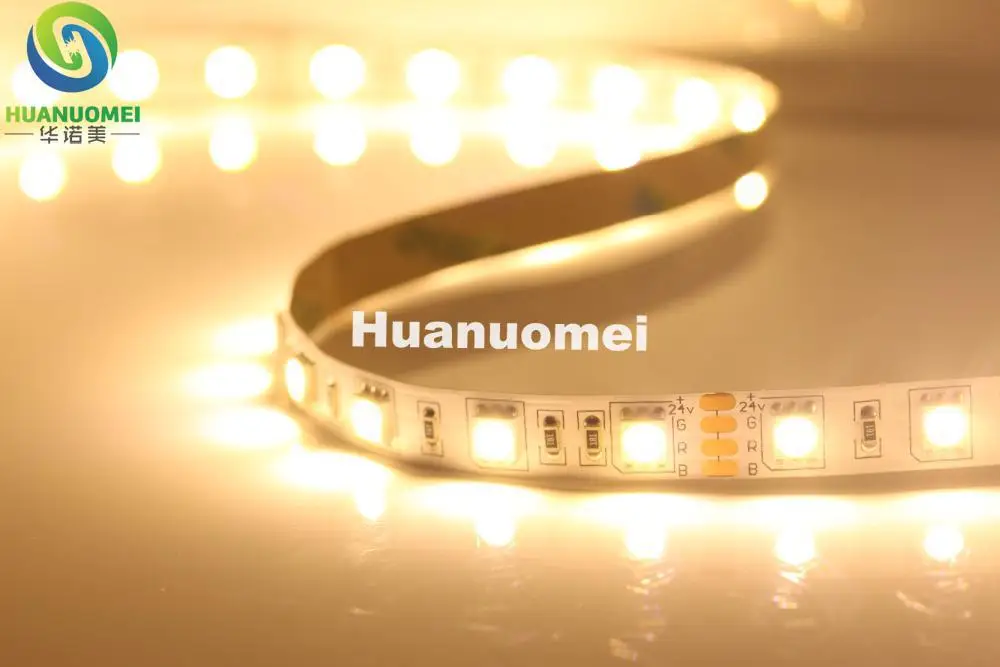 IP33 RGB DC24V LED strip 5050 SMD flexible light 60LED/m,5m 300LED,non-waterproof;WHITE PCB;5m a roll