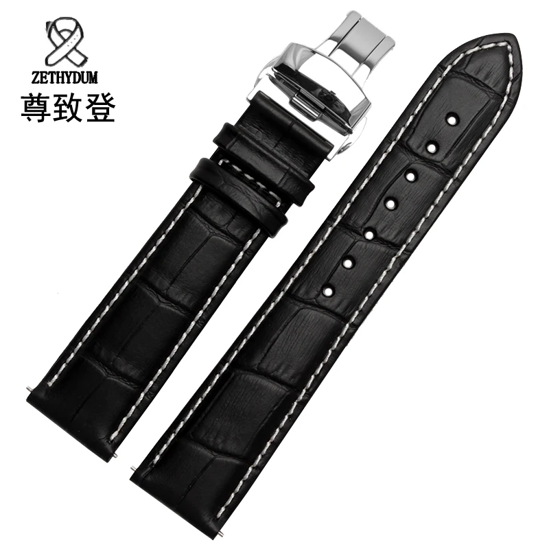 18/19/20/21/22/24mm Hot Sale Genuine Leather Watchband Black Brown Watch accessories For Tissot Strap Bracelet