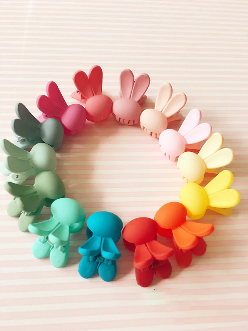 5PCS/Lot Candy Color Rabbit Hair Clips for Blyth Azone 1/6 Bjd Dolls Accessories