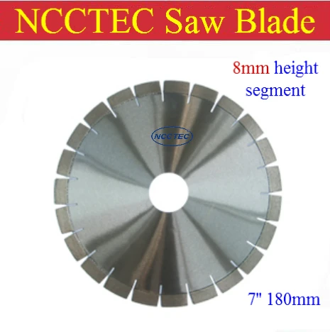 

[8mm height segment] 7'' NCCTEC diamond CONCRETE dry saw cutting blade | 180MM cement road saw blade FREE FAST SHIPPING