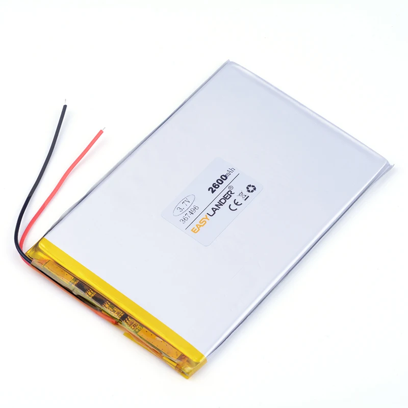 Планшетный полимерный аккумулятор для 7-дюймового планшетного ПК A23/A33/MTK6577/MTK6572 367496 2600 мАч, часы работы 2-4 часа