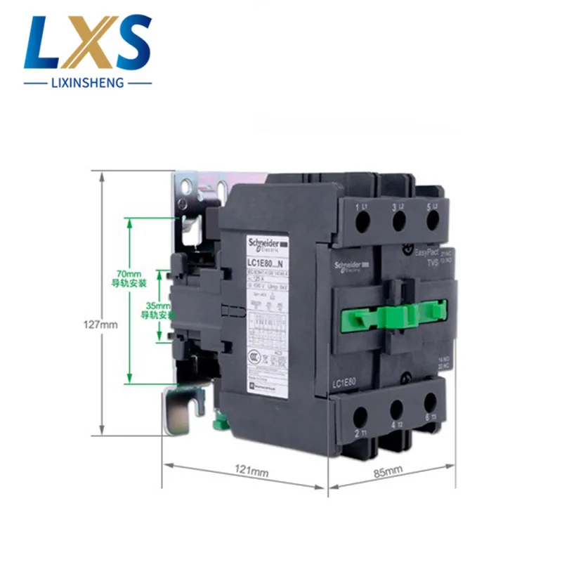 Schneider AC Contactor LC1-E EasyPact TVS Series 80A Triode AC110V AC220V Contactor LC1E80M5N LC1E80F5N