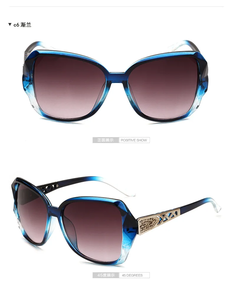 Fashion Square Sonnenbrille Frauen Luxus Marke Große Lila Sonnenbrille Weibliche Spiegel Shades Damen Oculos De Sol Feminino – Detail 11