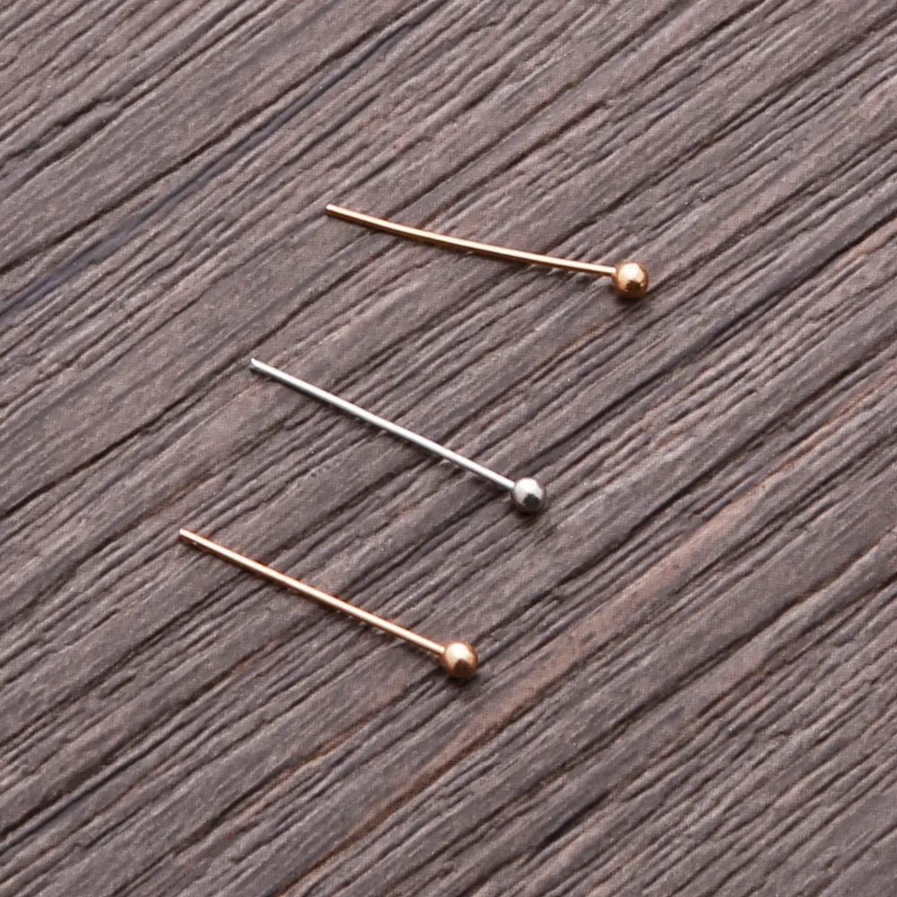 50-100pcs Rhodium/Gold Copper Ball Heads Pins Needles for Jewelry Making Findings DIY Earrings Necklace Accessories Supplies