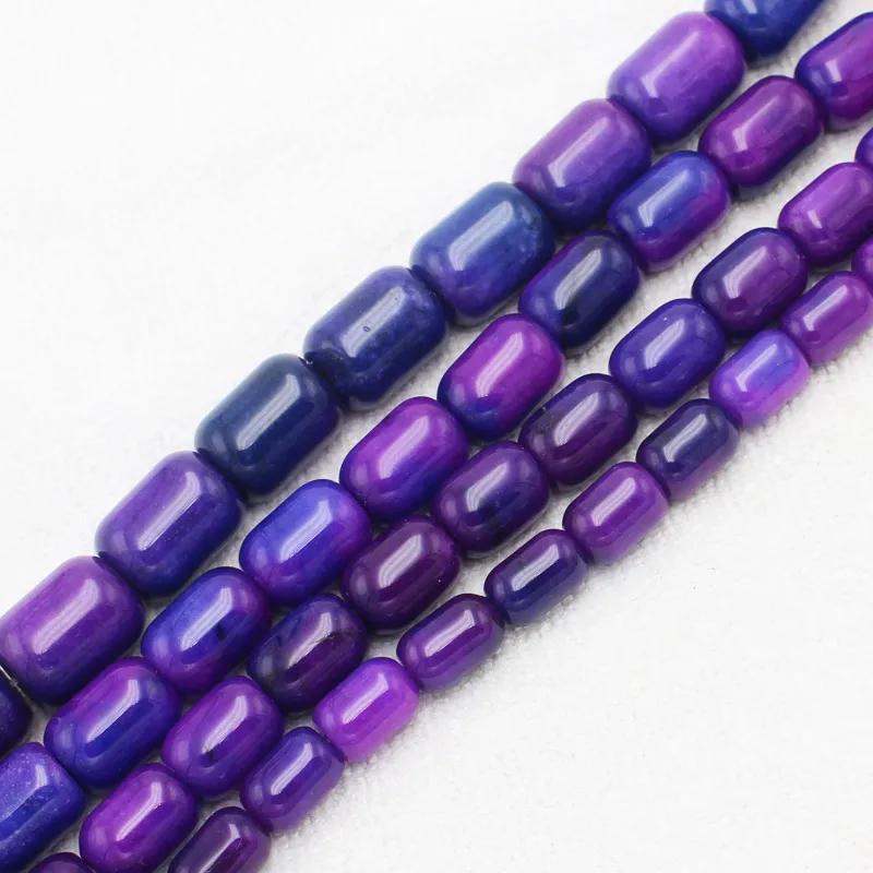 Wholesale Sugilite Color Jades Drum-Shape Beads 15